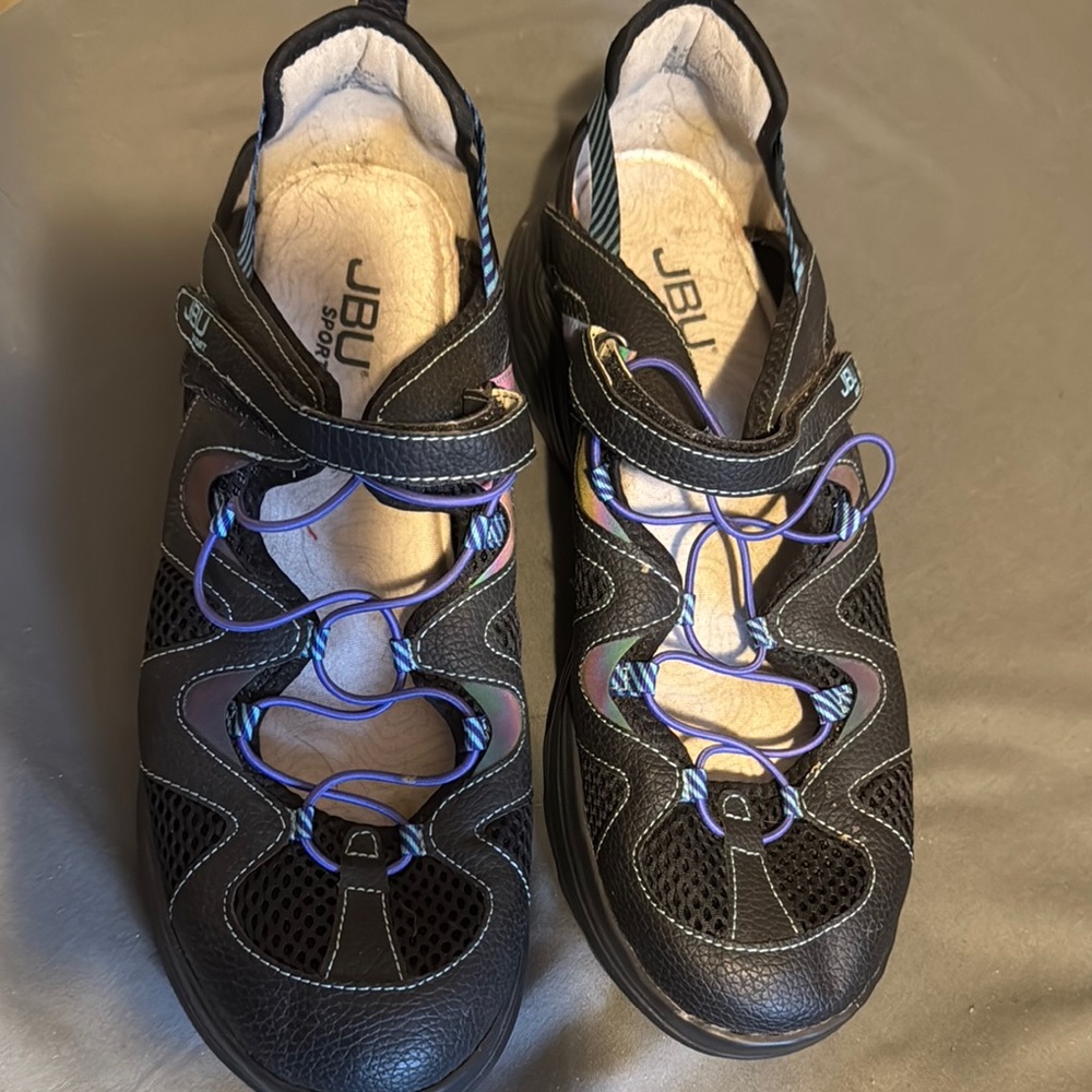 JBU Black and Purple Women's Sandals